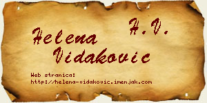 Helena Vidaković vizit kartica